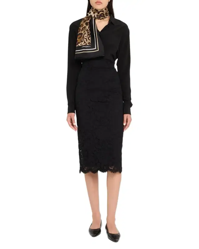 Leopard-Print Silk Twill Foulard Scarf