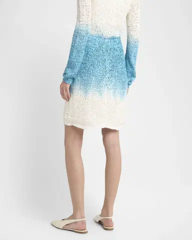 Bottega Veneta Ombre Woven Silk-Wool Skirt | Thumbnail 3