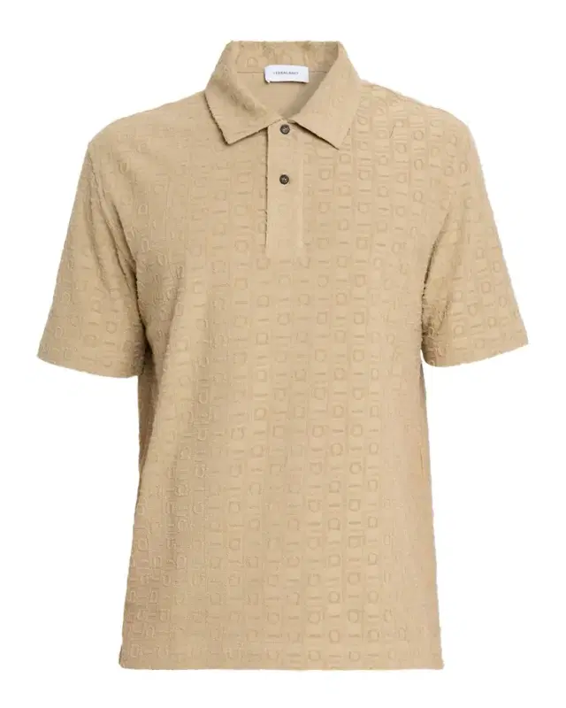 Men 's Cotton Jacquard Gancini Monogram Polo Shirt