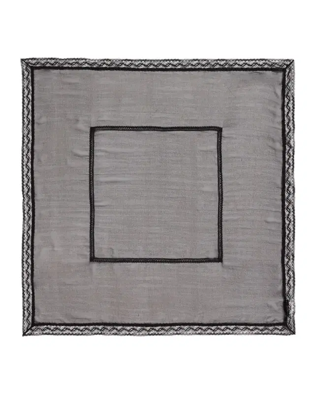 Dolce & Gabbana Lace Band Chiffon Scarf