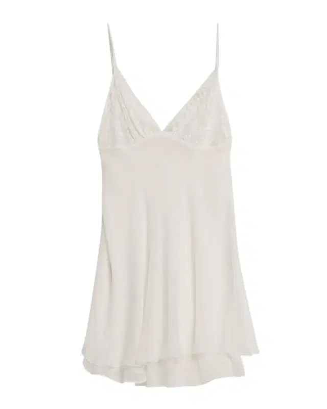 Christine Lingerie Floral Lace & Silk Chiffon Mini Slip Dress