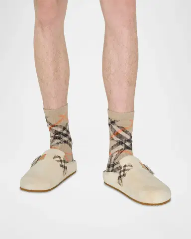 Burberry Men's Urchin Suede Clogs | Thumbnail 2 Burberry Men's Urchin Suede Clogs | Thumbnail 2