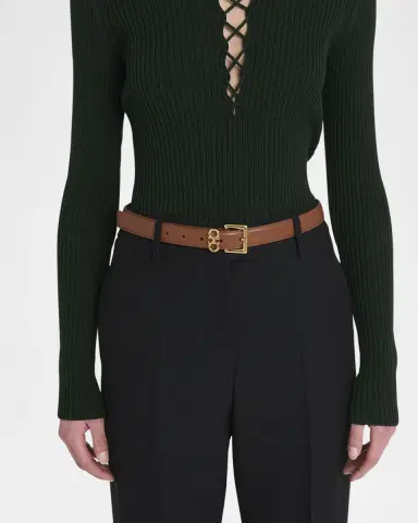 Ferragamo Donna Calfskin Leather Mini Gancini Belt | Thumbnail 2 Ferragamo Donna Calfskin Leather Mini Gancini Belt | Thumbnail 2