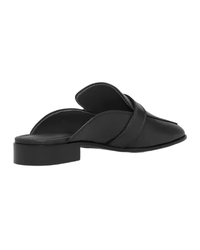 Mavira Leather Gancini Strap Loafer Mules