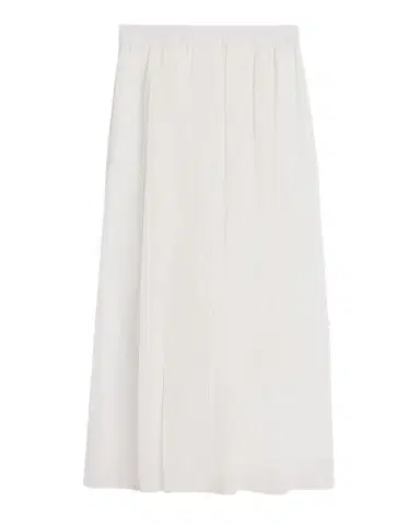 Brunello Cucinelli Pinstripe Cotton Gauze Midi Pull-On Skirt | Thumbnail 1 Brunello Cucinelli Pinstripe Cotton Gauze Midi Pull-On Skirt | Thumbnail 1