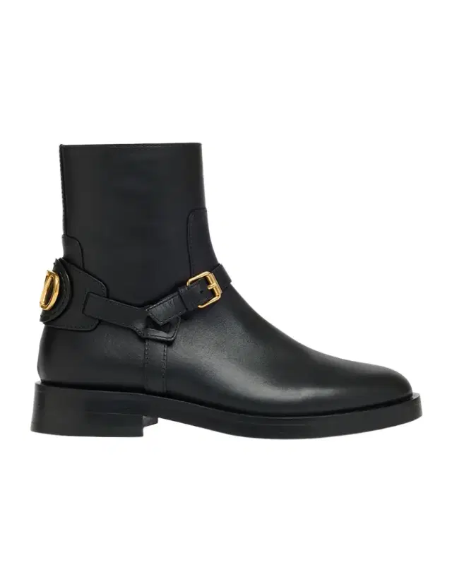Valentino Garavani VLogo Signature Leather Booties
