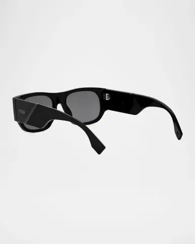 Fendi Men's Diagonal Acetate Rectangle Sunglasses | Thumbnail 2 Fendi Men's Diagonal Acetate Rectangle Sunglasses | Thumbnail 2