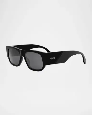 Fendi Men's Diagonal Acetate Rectangle Sunglasses | Thumbnail 3 Fendi Men's Diagonal Acetate Rectangle Sunglasses | Thumbnail 3