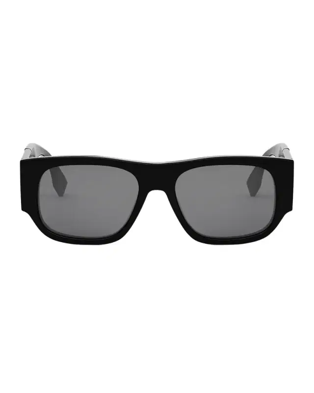 Men 's  Diagonal Acetate Rectangle Sunglasses