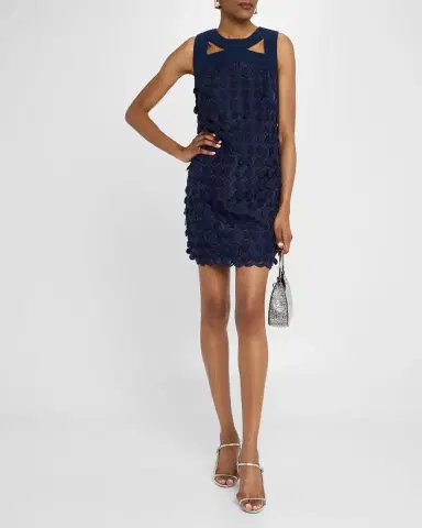 Trina Turk Bev 2 Cutout Woven Paillette Mini Dress | Thumbnail 4