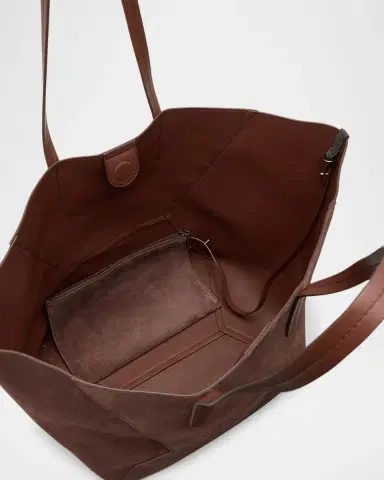 Brunello Cucinelli Duo Medium Suede Shopper Tote Bag | Thumbnail 4