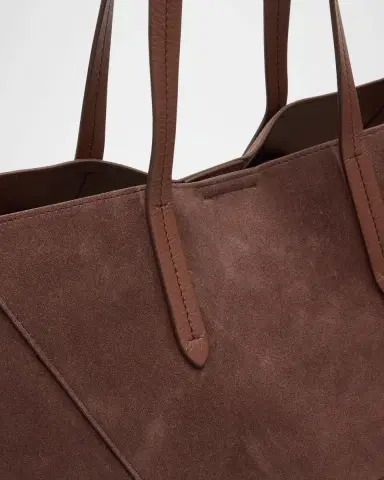 Brunello Cucinelli Duo Medium Suede Shopper Tote Bag | Thumbnail 6