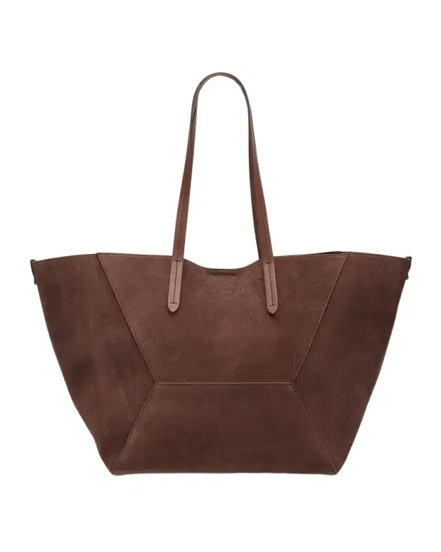 Duo Medium Suede Shopper Tote Bag
