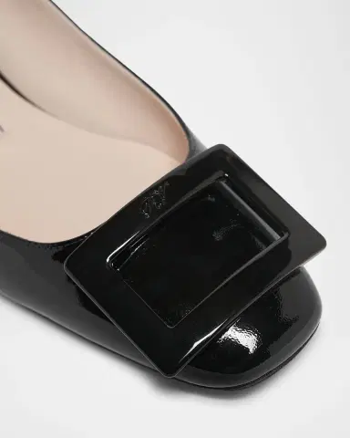Roger Vivier Roundy Patent Buckle Ballerina Pumps | Thumbnail 3 Roger Vivier Roundy Patent Buckle Ballerina Pumps | Thumbnail 3
