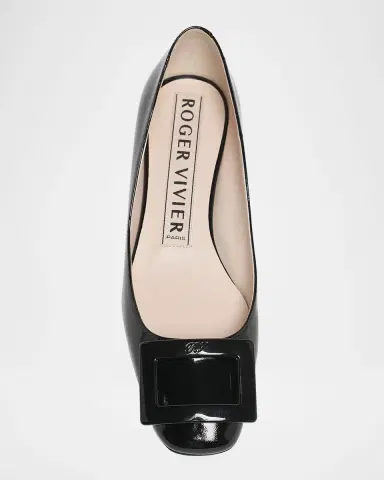 Roger Vivier Roundy Patent Buckle Ballerina Pumps | Thumbnail 4 Roger Vivier Roundy Patent Buckle Ballerina Pumps | Thumbnail 4