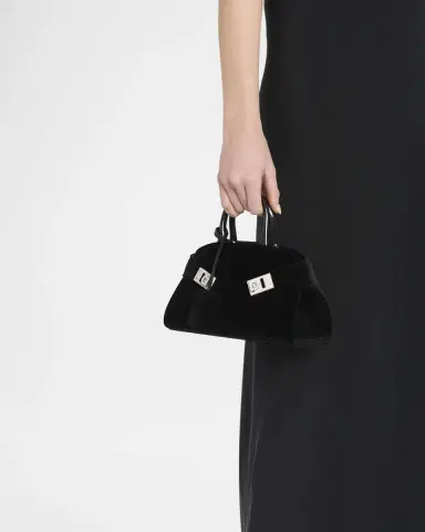 Ferragamo Hug Strass Velvet Top-Handle Bag | Thumbnail 2 Ferragamo Hug Strass Velvet Top-Handle Bag | Thumbnail 2