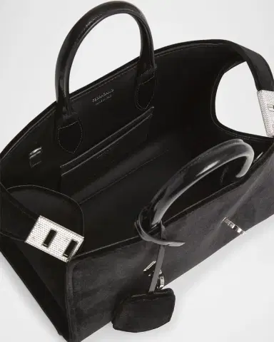 Ferragamo Hug Strass Velvet Top-Handle Bag | Thumbnail 4 Ferragamo Hug Strass Velvet Top-Handle Bag | Thumbnail 4