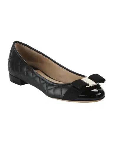 Ferragamo Varina Quilted Bow Ballet Flats | Thumbnail 1