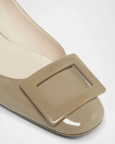 Roger Vivier Roundy Patent Buckle Ballerina Pumps | Thumbnail 3 Roger Vivier Roundy Patent Buckle Ballerina Pumps | Thumbnail 3