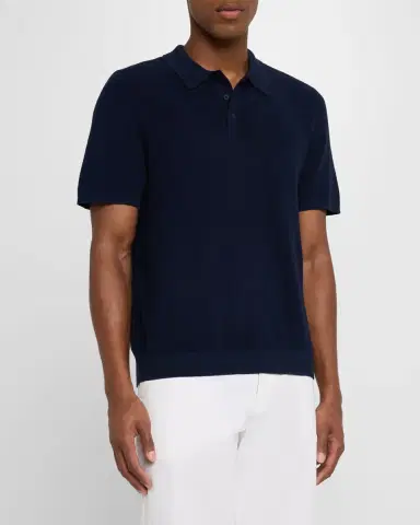 Onia Men's Cotton Knit Polo Shirt | Thumbnail 3 Onia Men's Cotton Knit Polo Shirt | Thumbnail 3