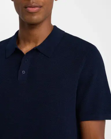 Onia Men's Cotton Knit Polo Shirt | Thumbnail 4 Onia Men's Cotton Knit Polo Shirt | Thumbnail 4