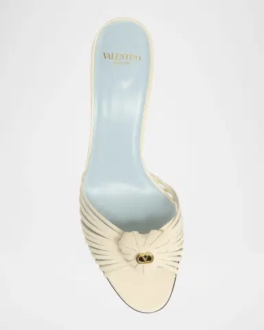 Valentino Garavani Royal Heart VLogo Leather Sandals | Thumbnail 4