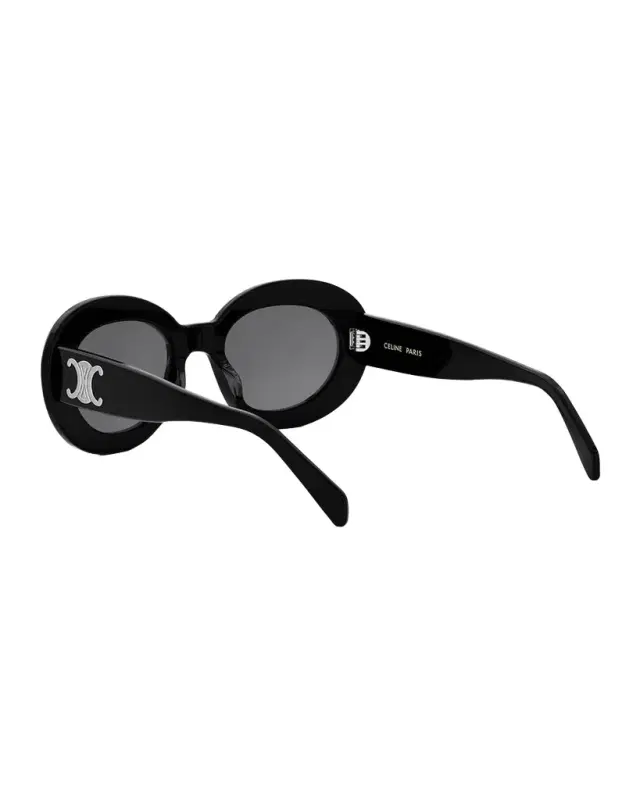 CELINE Men 's Triomphe Acetate Round Sunglasses