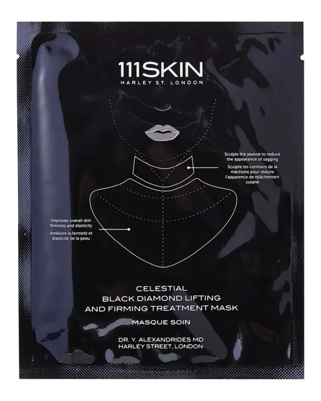 111SKIN Black Diamond Lifting & Firming Neck Mask, 5 Count