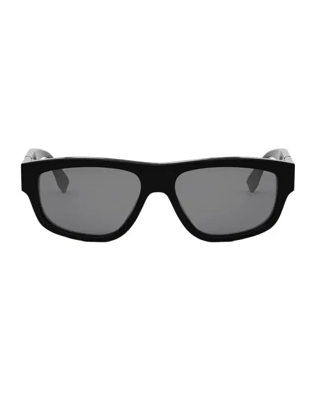 Men 's  Diagonal Acetate Rectangle Sunglasses