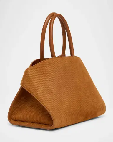 Ferragamo Hug Suede Corduroy Top-Handle Bag | Thumbnail 3