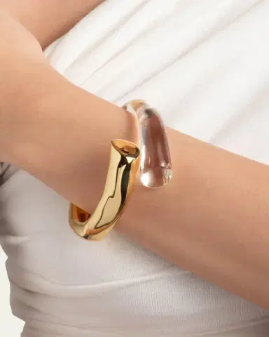 ALEXIS BITTAR Liquid Lucite Bypass Hinge Bracelet | Thumbnail 2
