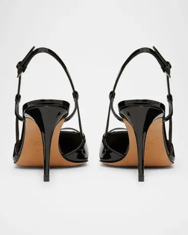 Valentino Garavani VLogo Signature Patent Leather Slingback Pumps | Thumbnail 3