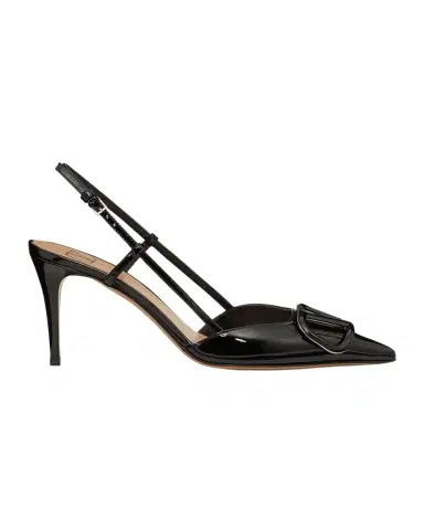 Valentino Garavani VLogo Signature Patent Leather Slingback Pumps | Thumbnail 1