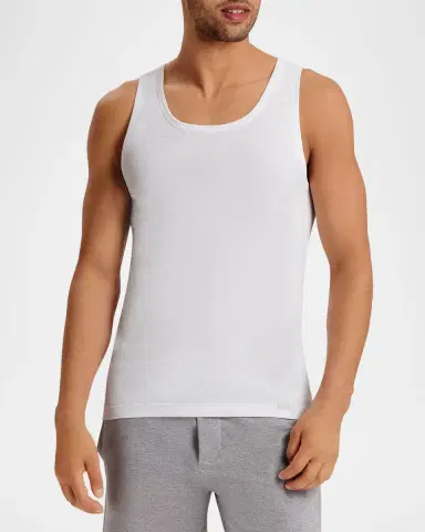 Hanro Men's Cotton Essentials 2.2 Ribbed Tank Top | Thumbnail 2
