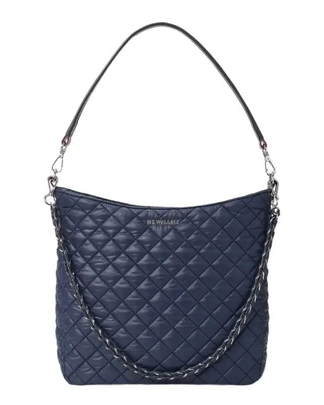 MZ WALLACE Crosby Quilted Hobo Crossbody Bag