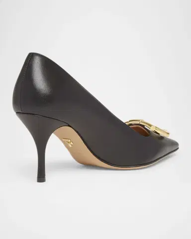 Ferragamo Lara Leather Gancini Pumps | Thumbnail 2