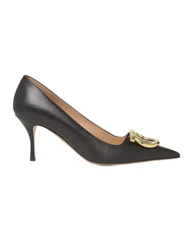Ferragamo Lara Leather Gancini Pumps | Thumbnail 1