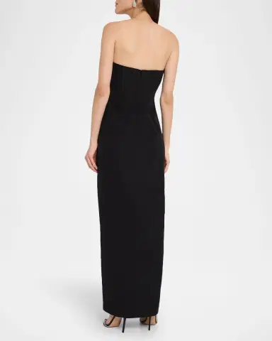 Aidan Mattox Strapless Crystal-Embellished Column Gown | Thumbnail 2