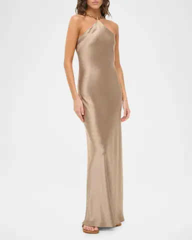 Staud Cadence Satin Maxi Dress | Thumbnail 5 Staud Cadence Satin Maxi Dress | Thumbnail 5