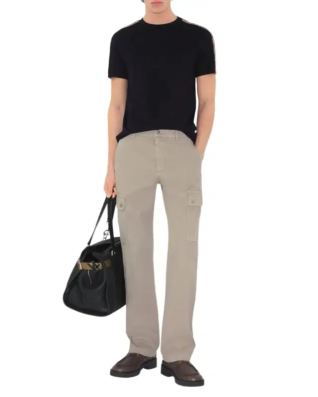 Men 's Check-Trim Cotton T-Shirt