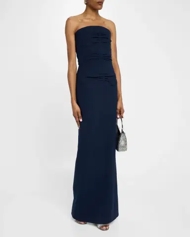 E.Stott Wallis Strapless Cady Column Gown | Thumbnail 2