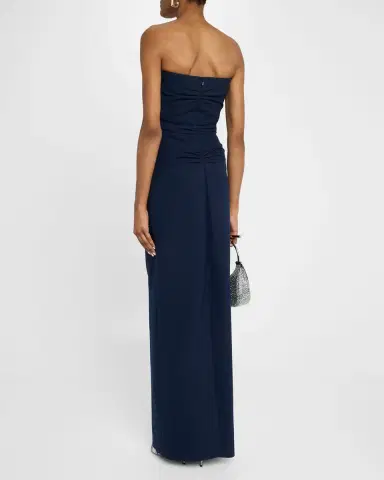 E.Stott Wallis Strapless Cady Column Gown | Thumbnail 3