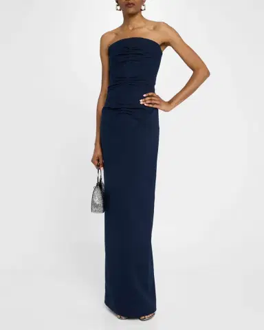E.Stott Wallis Strapless Cady Column Gown | Thumbnail 4