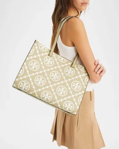 Tory Burch T Monogram Embossed Leather Tote Bag | Thumbnail 2 Tory Burch T Monogram Embossed Leather Tote Bag | Thumbnail 2