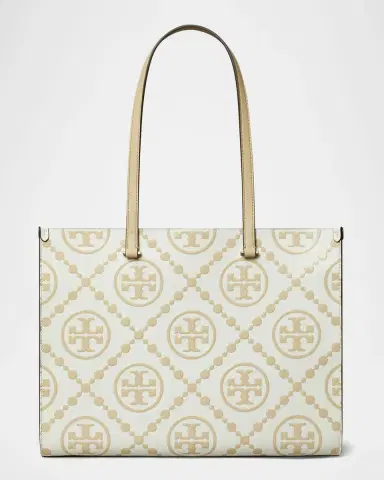 Tory Burch T Monogram Embossed Leather Tote Bag | Thumbnail 3 Tory Burch T Monogram Embossed Leather Tote Bag | Thumbnail 3