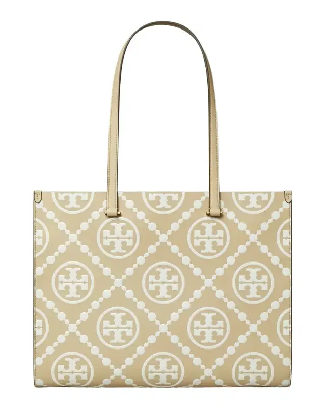 Tory Burch T Monogram Embossed Leather Tote Bag