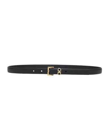 Ferragamo Donna Calfskin Leather Mini Gancini Belt | Thumbnail 1
