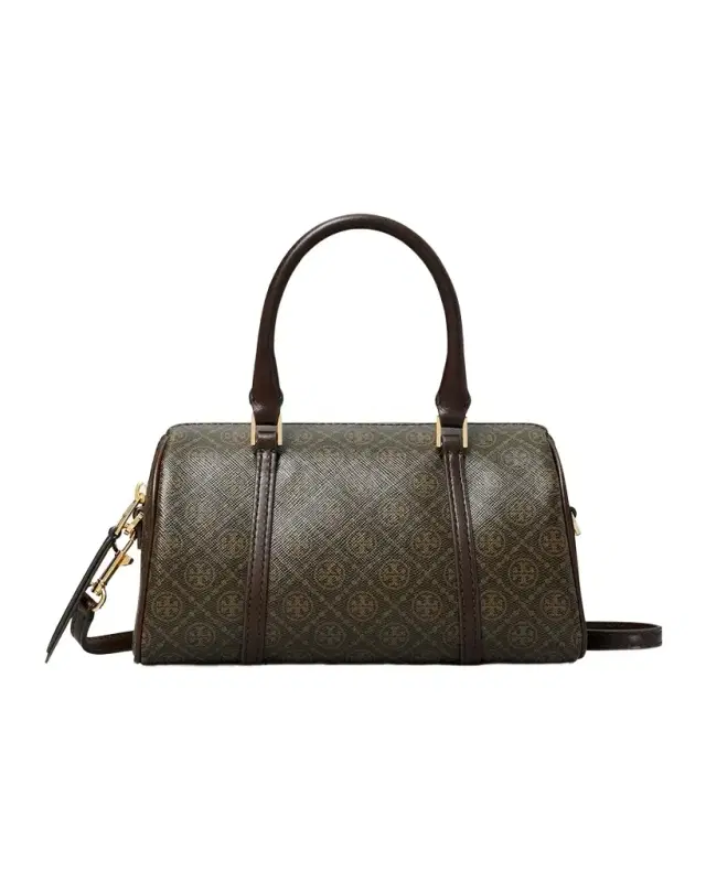 Tory Burch Mini T Monogram Coated Canvas Barrel Bag