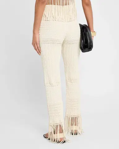 Nanushka Miciel Woven Fringe Seersucker Pants | Thumbnail 3