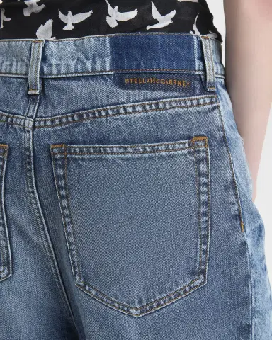 Stella McCartney Two Tonal Paneled Wide Leg Jeans | Thumbnail 4